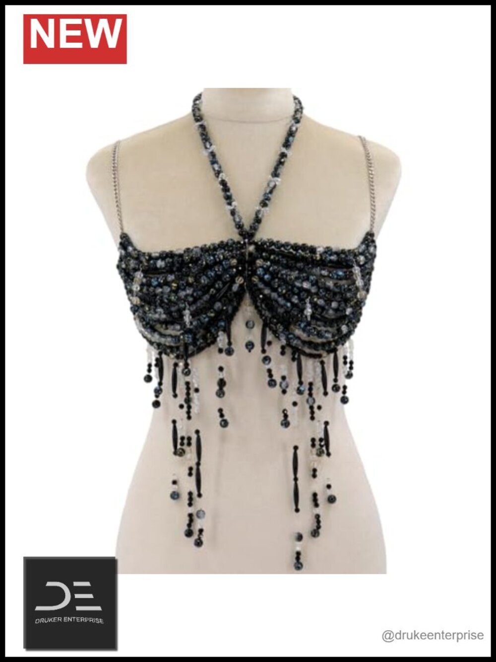 Handmade Beaded Bikini Body Chain, Fringe Swimwear Jewelry, Beach Cover Up for